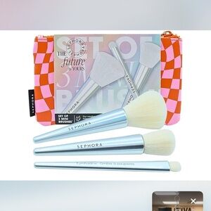 Sephora Mini Makeup Brush Set with Pouch